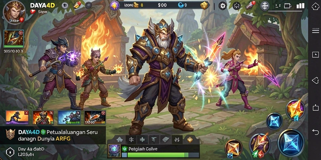 Tampilan gameplay seru dan menantang dalam dunia fantasi DAYA4D.