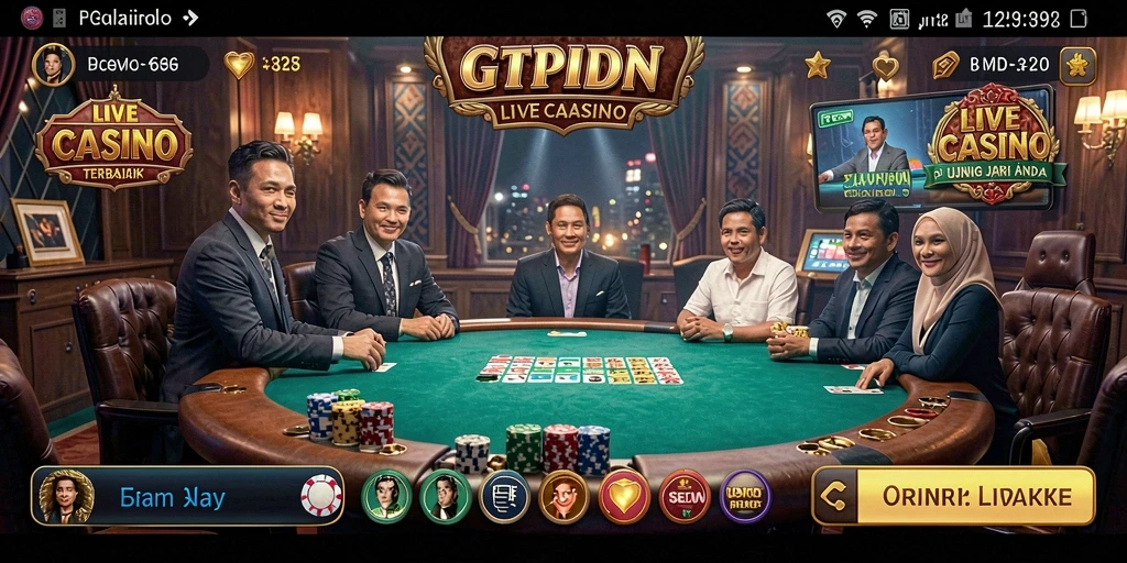 Tampilan menarik dari gameplay GTPIDN Live Casino dengan dealer profesional.