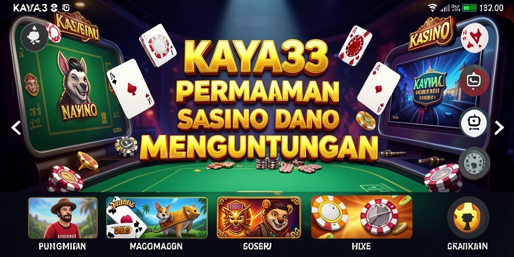 Screenshot KAYA33 memperlihatkan gameplay kasino yang seru dan menghibur.