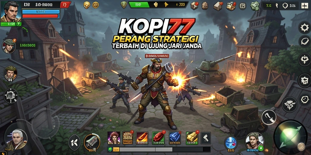 Screenshot KOPI77 menampilkan pertempuran strategi yang mendebarkan.