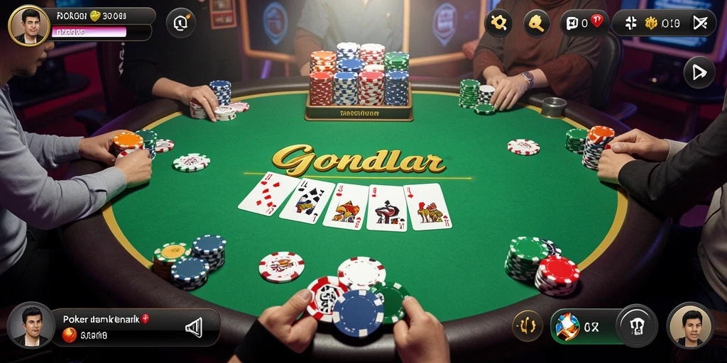 Tampilan gameplay seru dalam MPO2121 yang menampilkan aksi Poker.