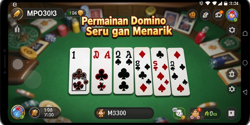 Tangkapan layar utama MPO303 menampilkan aksi seru permainan Domino.