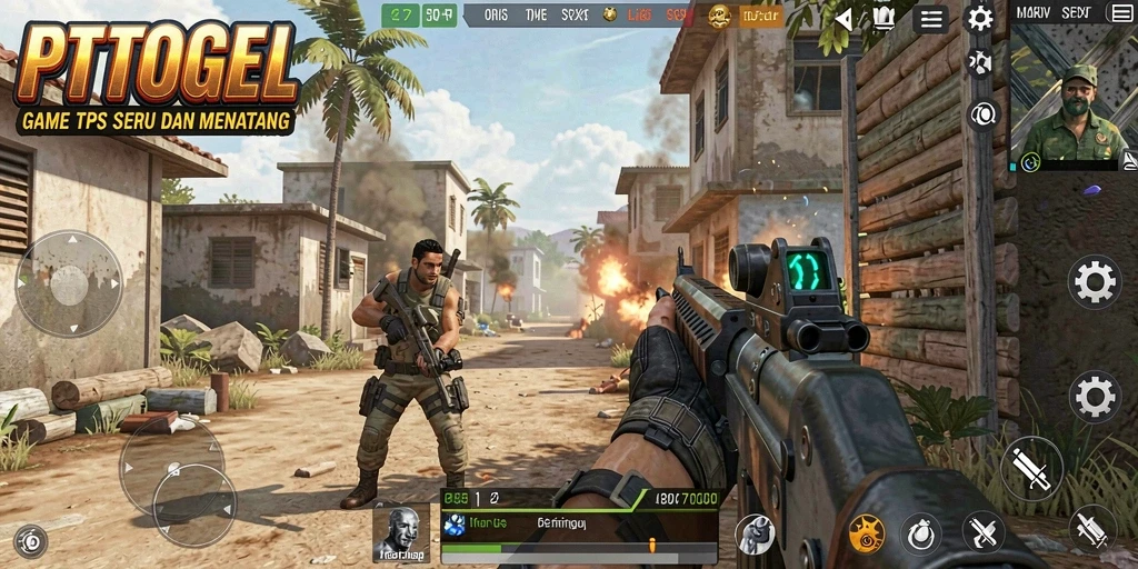 Screenshot menunjukkan aksi seru dalam gameplay TPS.