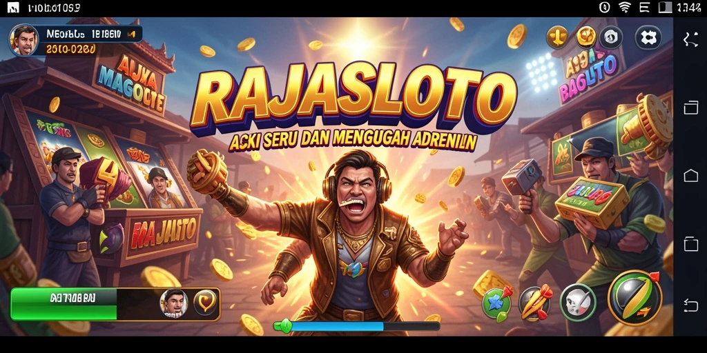 Menampilkan aksi mendebarkan dalam RAJASLOTO dengan grafis menawan.