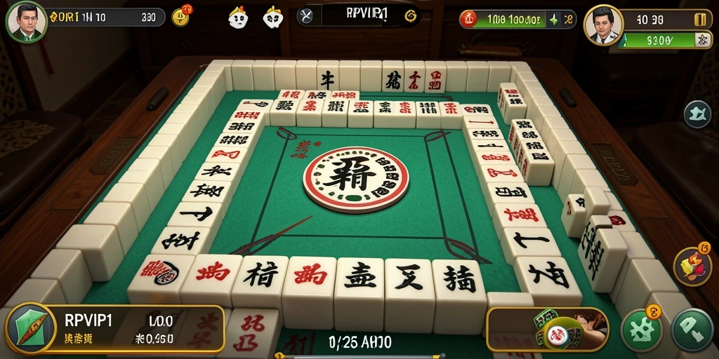 Tangkapan layar RPVIP1 menampilkan gameplay Mahjong yang seru dan interaktif.