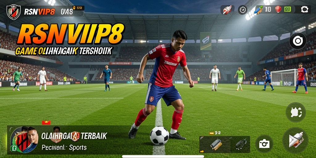 Screenshot RSNVIP8 menampilkan aksi permainan olahraga yang seru dan dinamis.