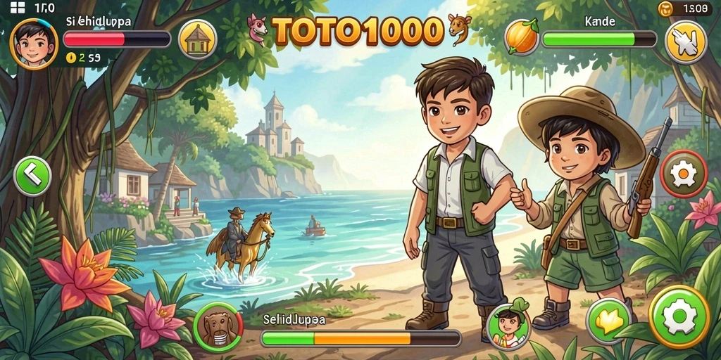 Screenshot gameplay TOTO1000 menampilkan momen seru dalam simulasi kehidupan.