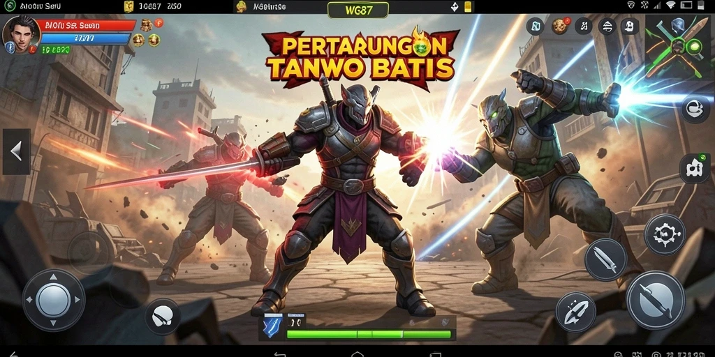 Tampilan mendebarkan dari gameplay aksi WG87 dengan karakter bertarung.