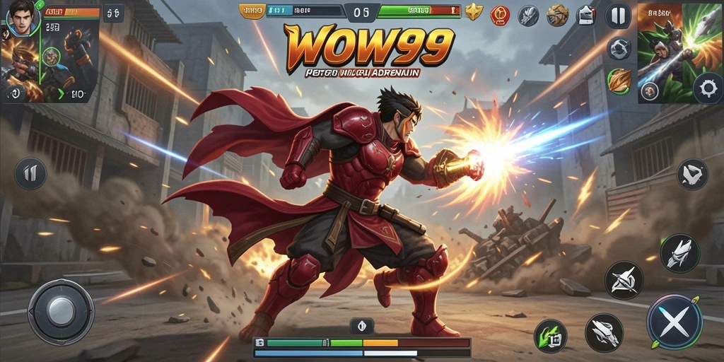 Tampilan gameplay WOW99 dengan pertarungan yang seru dan mendebarkan.