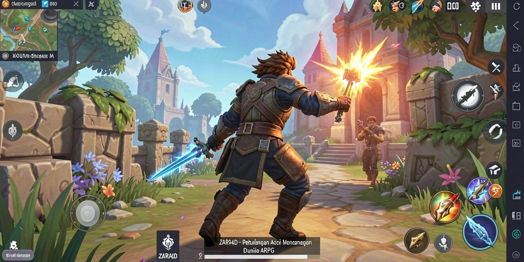 Screenshot gameplay ZARA4D menampilkan aksi seru dalam pertarungan ARPG.